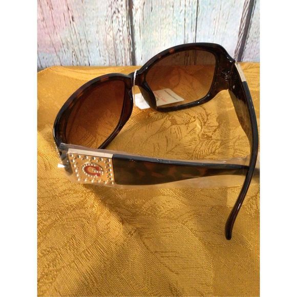 NWT Allure Genesis Sunglasses 100% Protection Tortoiseshell Gold ☀️🌞 - Picture 3 of 9